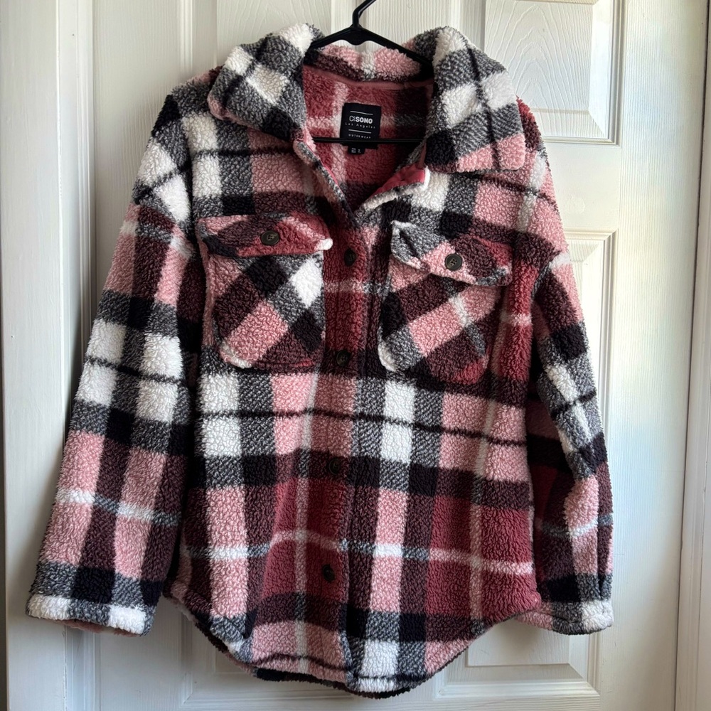 Plaid Sherpa Jacket